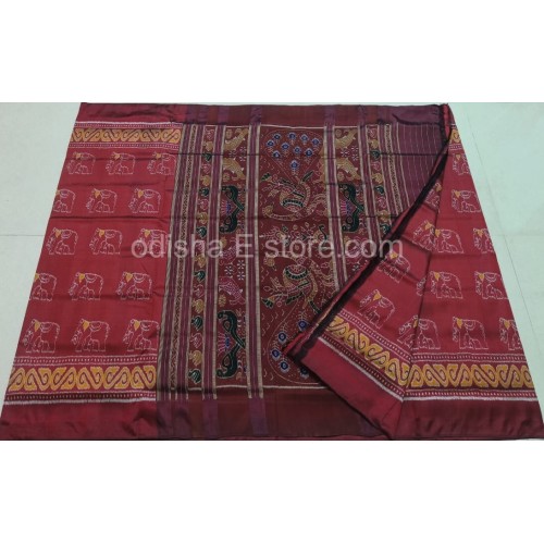 Exclussive Elephant Designed handloom silk sareee..