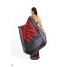 Maniabandhi Deep Red & Black border Saree