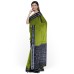 Maniabandhi Black Border Leaf Green Saree