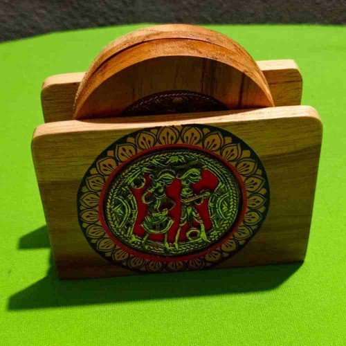 Wooden Dokra Fusion Coaster Set