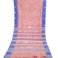 Blue Color Border Kotpad Handloom Tasar Saree