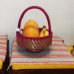 Sabai Grass Flower Fruit Multipurpose Basket Gift Hamper round Pink