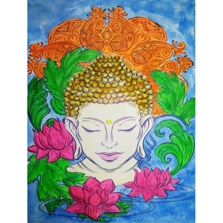 lord buddha face paintings