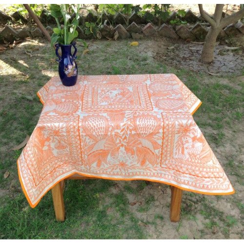 HAND-PAINTED MADHUBANI TABLE CLOTH