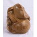 Handmade Wooden Lord Ganesh 12 cm x 6 cm x 15 cm Brown KFACPC 15