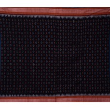 Sambalpuri Masharaj Black & Brown Paper Cotton Saree