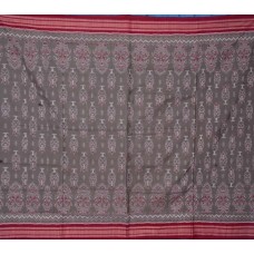 Sambalpuri Masharaj Cement & Maroon Paper Cotton Saree